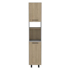 Alacena Kitchen Hasselt, Gris y Rovere, con dos puertas batientes y variedad de entrepaños - vista 7