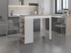 Barra Auxiliar de Cocina Greer, Blanco Duqueza y Bardolino, con espacio para ubicar objetos de cocina - vista 1