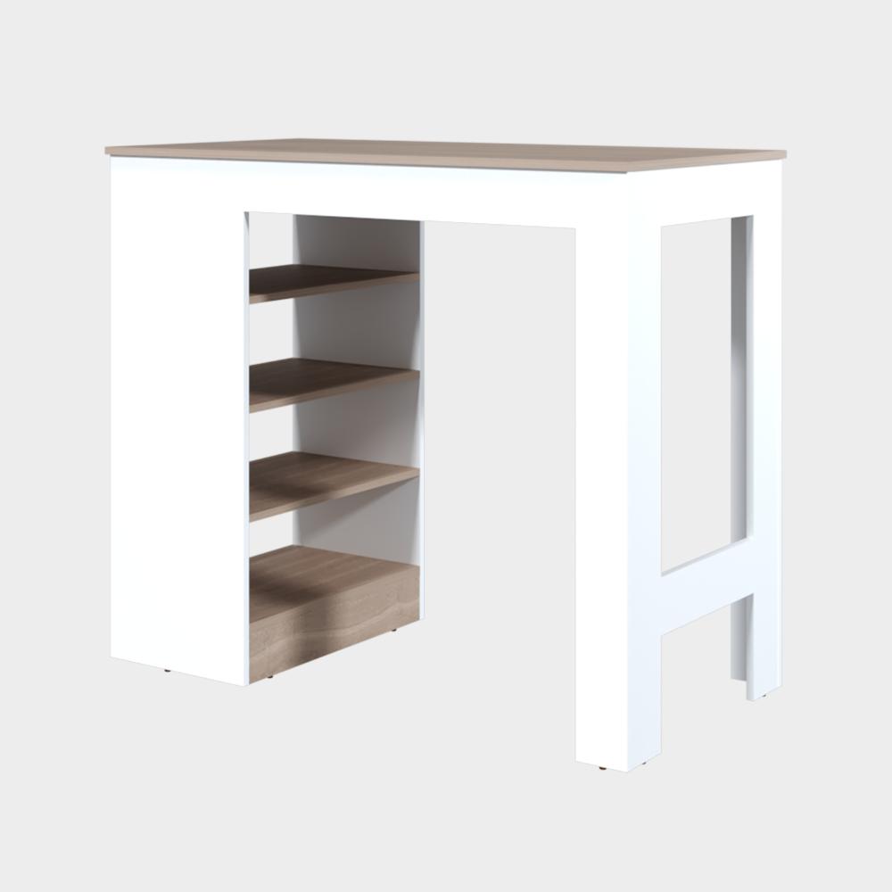 Barra Auxiliar de Cocina Greer, Blanco Duqueza y Bardolino, con espacio para ubicar objetos de cocina - vista 4