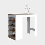 Barra Auxiliar de Cocina Greer, Blanco Duqueza y Bardolino, con espacio para ubicar objetos de cocina - vista 2