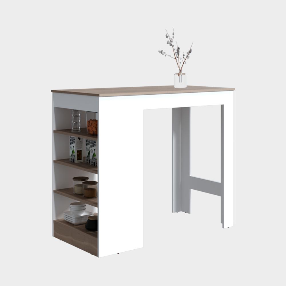 Barra Auxiliar de Cocina Greer, Blanco Duqueza y Bardolino, con espacio para ubicar objetos de cocina - vista 2