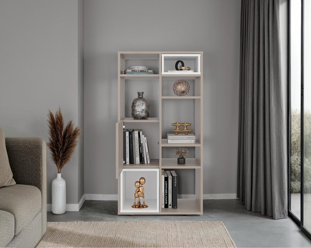 Biblioteca Escalera Momi, Bardolino y Blanco, con espacio para ubicar objetos decorativos - vista 5