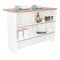 Barra Auxiliar De Cocina Fendi - Blanco Marquez / Castaño