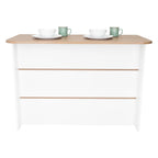 Barra Auxiliar De Cocina Fendi - Blanco Marquez / Castaño