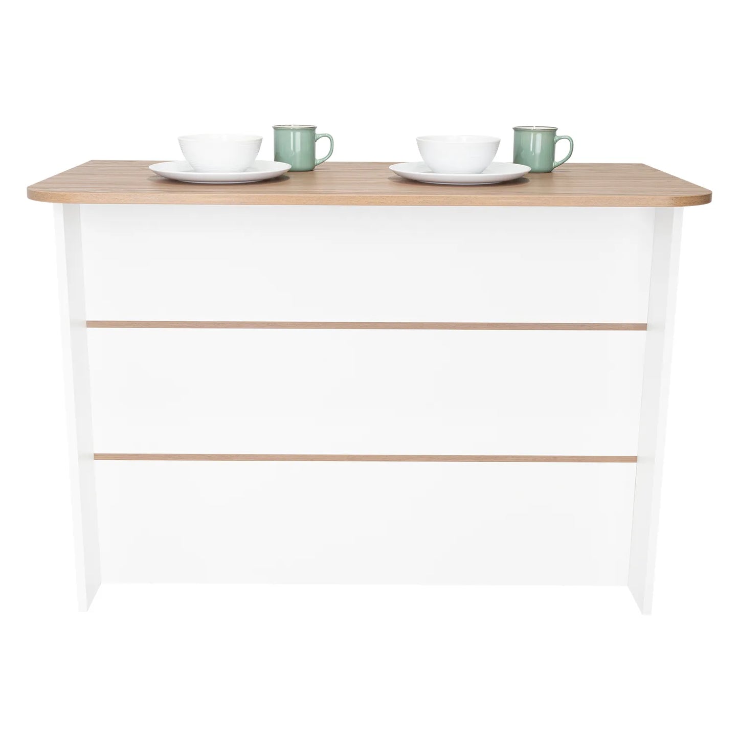 Barra Auxiliar De Cocina Fendi - Blanco Marquez / Castaño