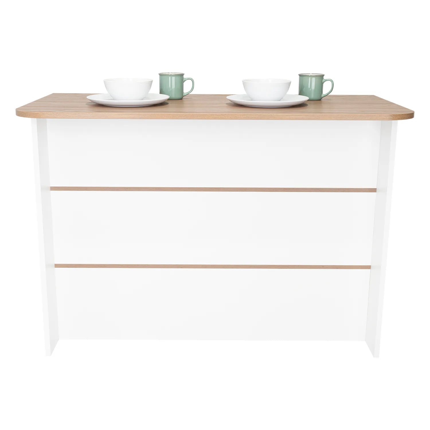 Barra Auxiliar De Cocina Fendi - Blanco Marquez / Castaño