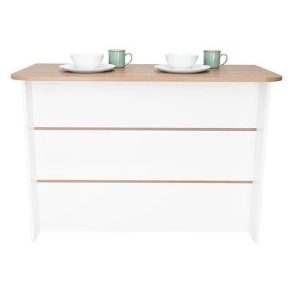 Barra Auxiliar De Cocina Fendi - Blanco Marquez / Castaño