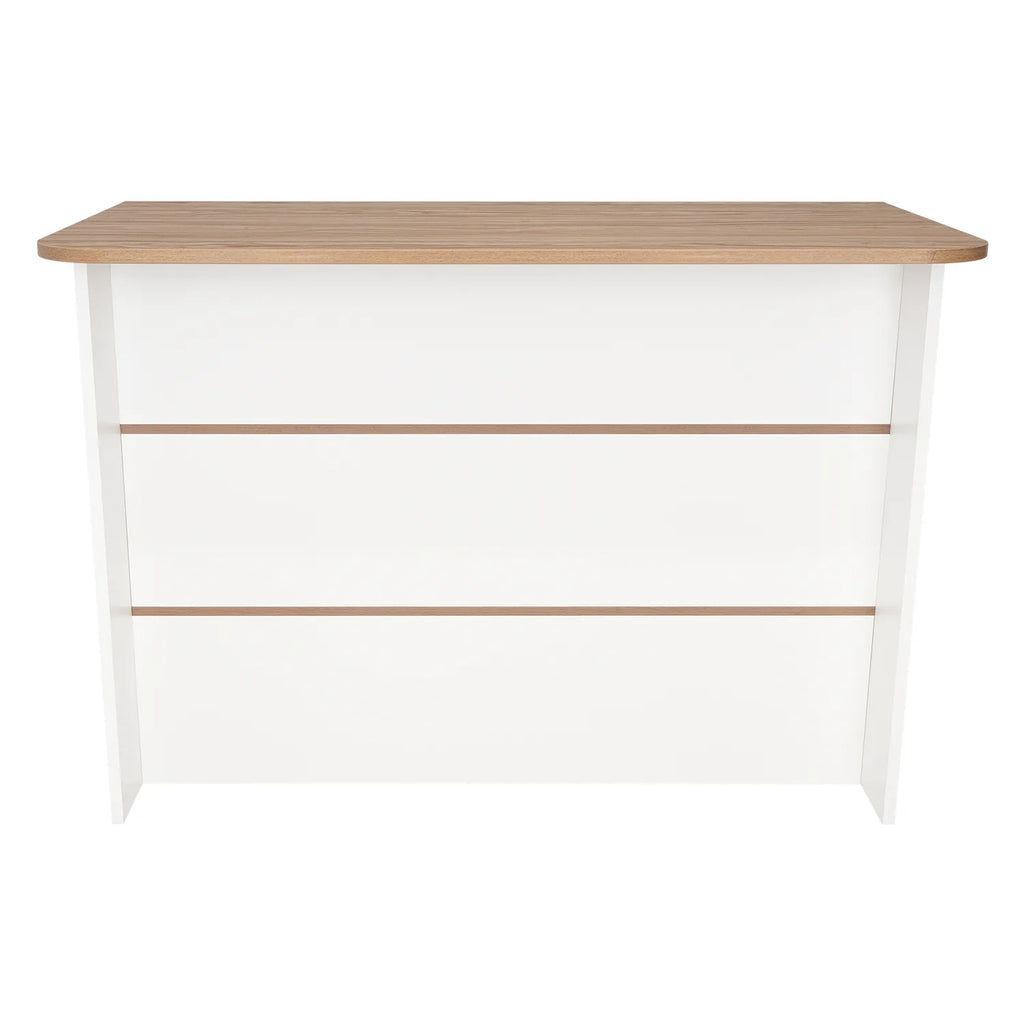 Barra Auxiliar De Cocina Fendi - Blanco Marquez / Castaño