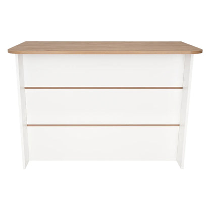 Barra Auxiliar De Cocina Fendi - Blanco Marquez / Castaño