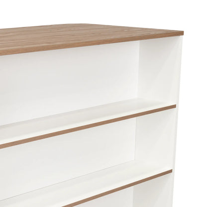 Barra Auxiliar De Cocina Fendi - Blanco Marquez / Castaño