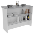 Barra Auxiliar de Cocina Fendi Color Cemento y Blanco Para Cocina