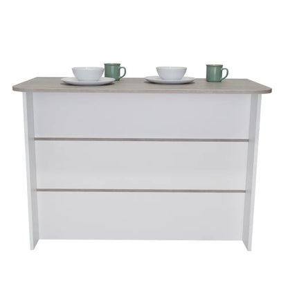 Barra Auxiliar De Cocina Fendi - Cemento / Blanco
