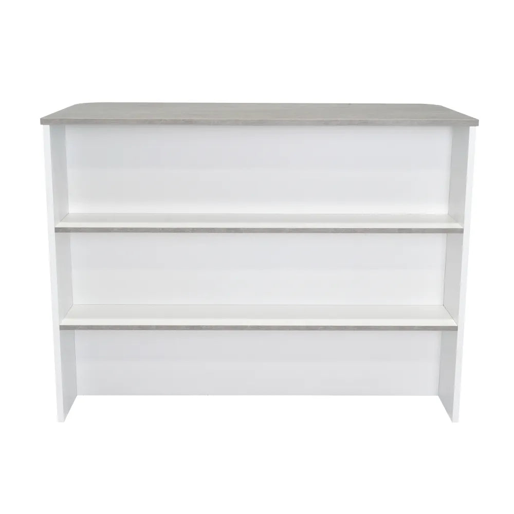 Barra Auxiliar De Cocina Fendi - Cemento / Blanco