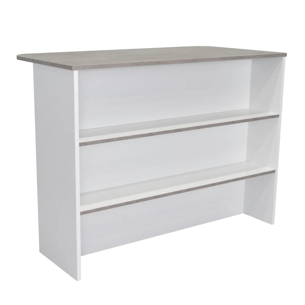 Barra Auxiliar De Cocina Fendi - Cemento / Blanco