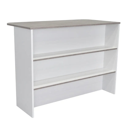Barra Auxiliar De Cocina Fendi - Cemento / Blanco