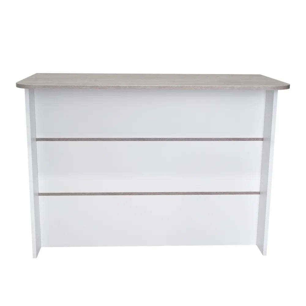 Barra Auxiliar De Cocina Fendi - Cemento / Blanco