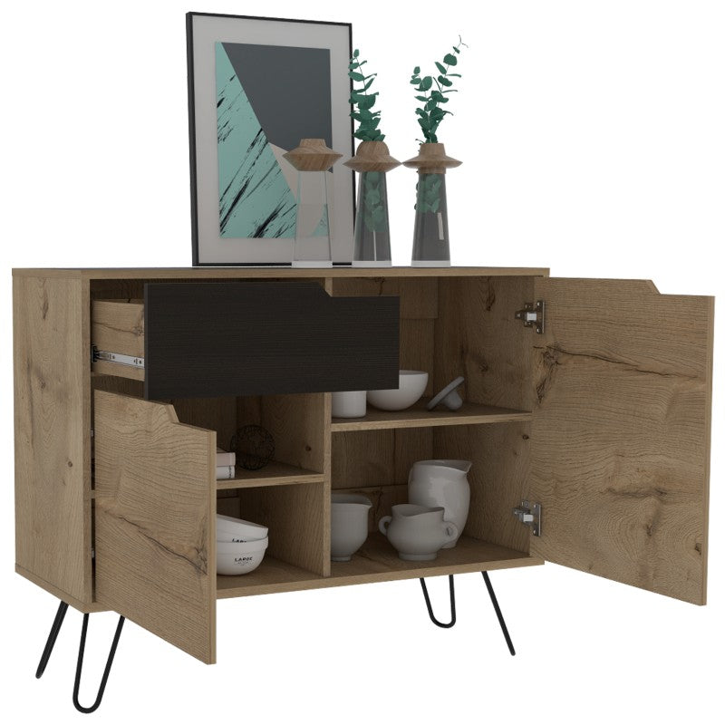 Bife Audra, Duna y Wengue, con dos puertas batientes y múltiples entrepaños - vista 3