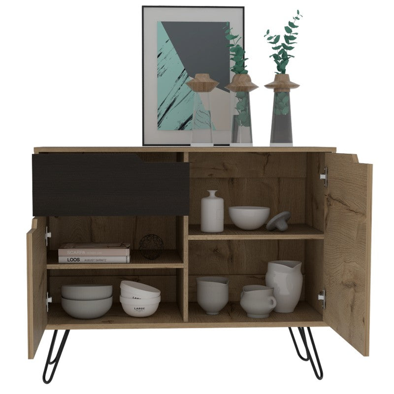 Bife Audra, Duna y Wengue, con dos puertas batientes y múltiples entrepaños - vista 5