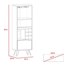 Bar Alto Audra, Duna, Wengue y Negro, con amplio espacio para botellas y portacopas - vista 7