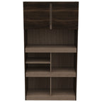 Biblioteca Office, Habano y Miel, con dos puertas batientes y entrepaños para colocar objetos - vista 6