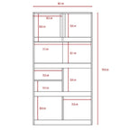 Biblioteca Office, Habano y Miel, con dos puertas batientes y entrepaños para colocar objetos - vista 8