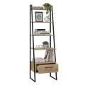 Biblioteca Escalera Magnum, Duna, con cajón deslizable y entrepaños para colocar objetos - vista 1