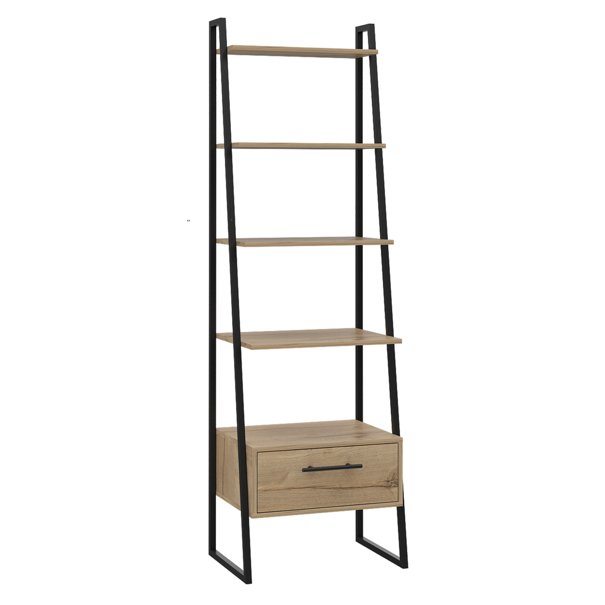 Biblioteca Escalera Magnum, Duna, con cajón deslizable y entrepaños para colocar objetos - vista 3