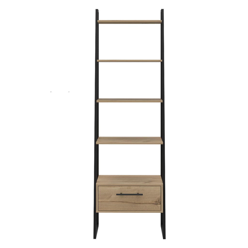 Biblioteca Escalera Magnum, Duna, con cajón deslizable y entrepaños para colocar objetos - vista 6