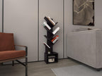Librero Kingstree, Wengue, con multiples espacios para ubicar objetos decorativos - vista 3