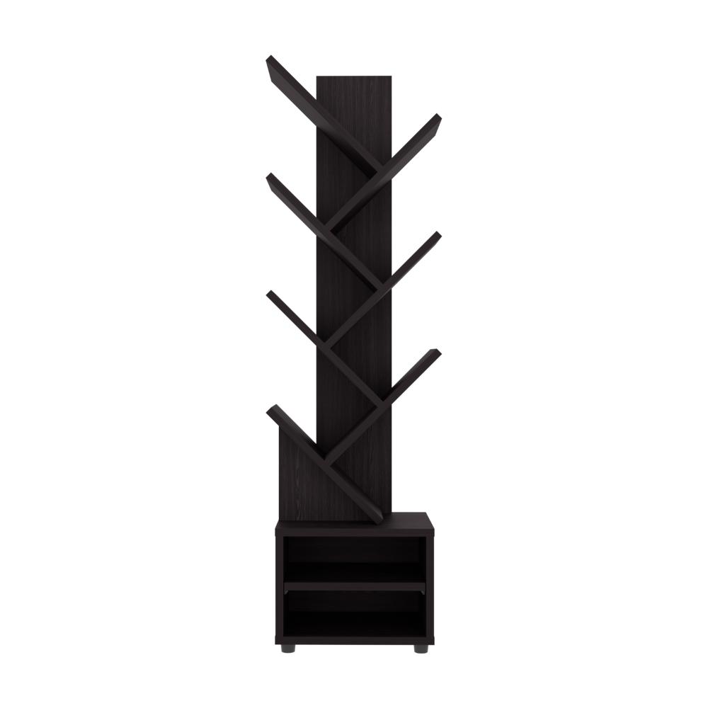 Librero Kingstree, Wengue, con multiples espacios para ubicar objetos decorativos - vista 4