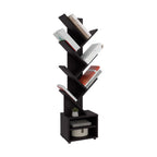 Librero Kingstree, Wengue, con multiples espacios para ubicar objetos decorativos - vista 1