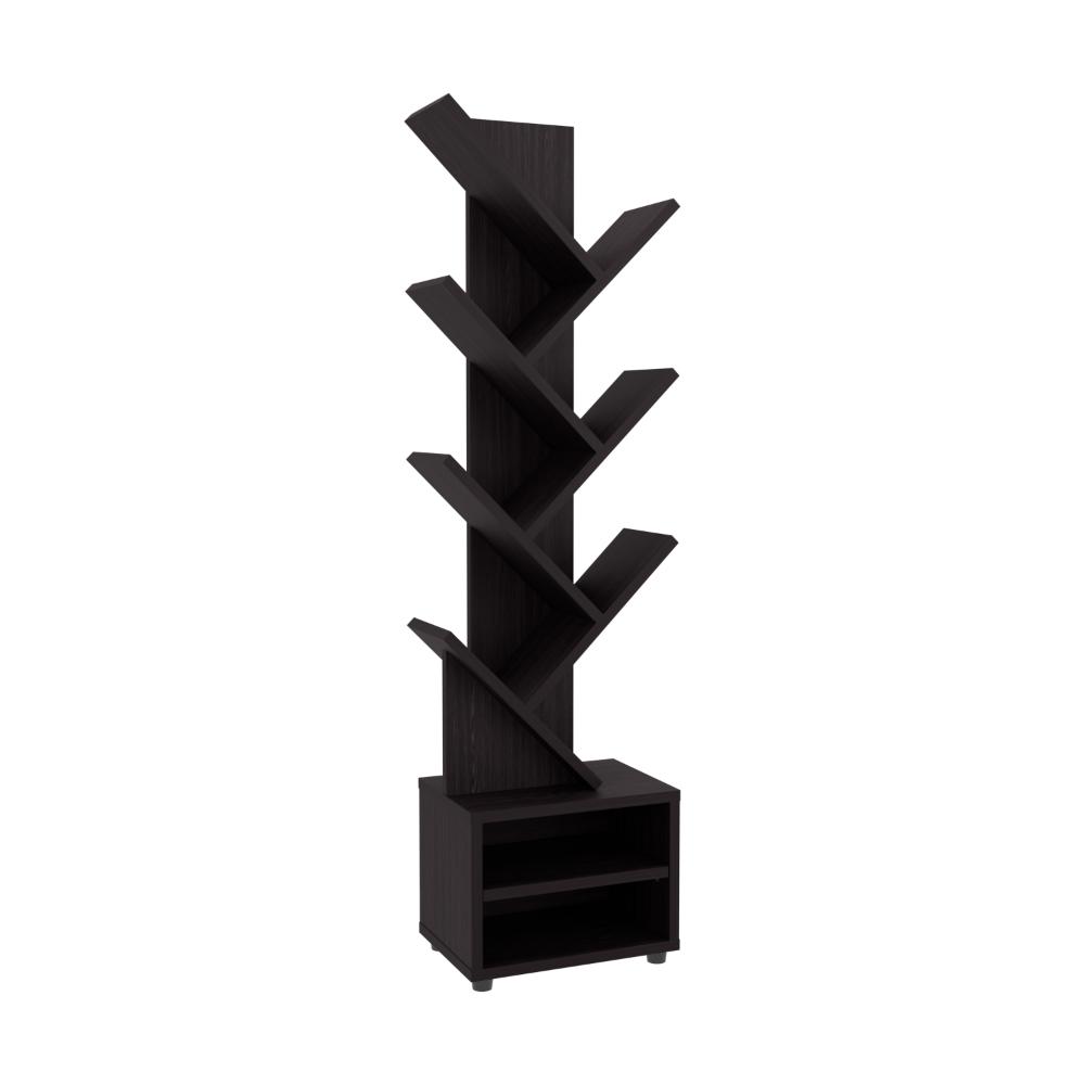 Librero Kingstree, Wengue, con multiples espacios para ubicar objetos decorativos - vista 5