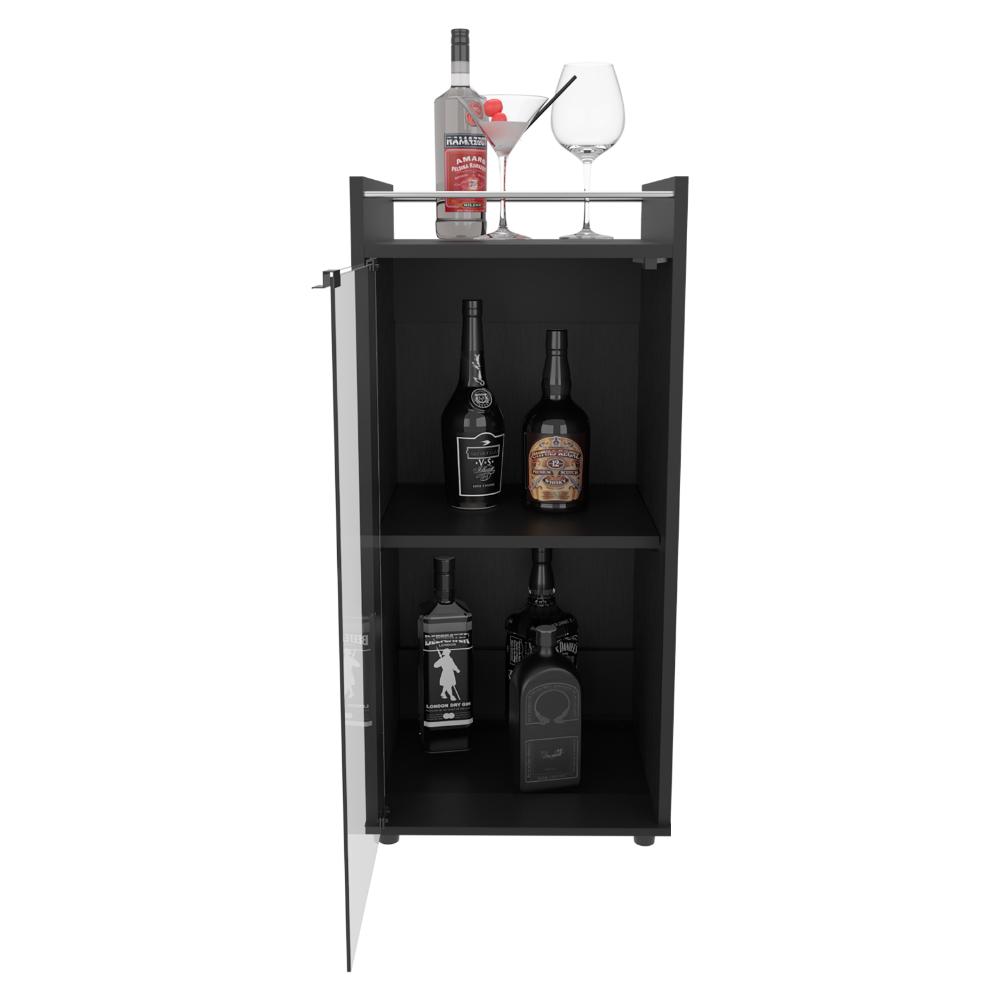 Bar Bajo Theba, Wengue, con espacio para botellas de vino y copas - vista 2