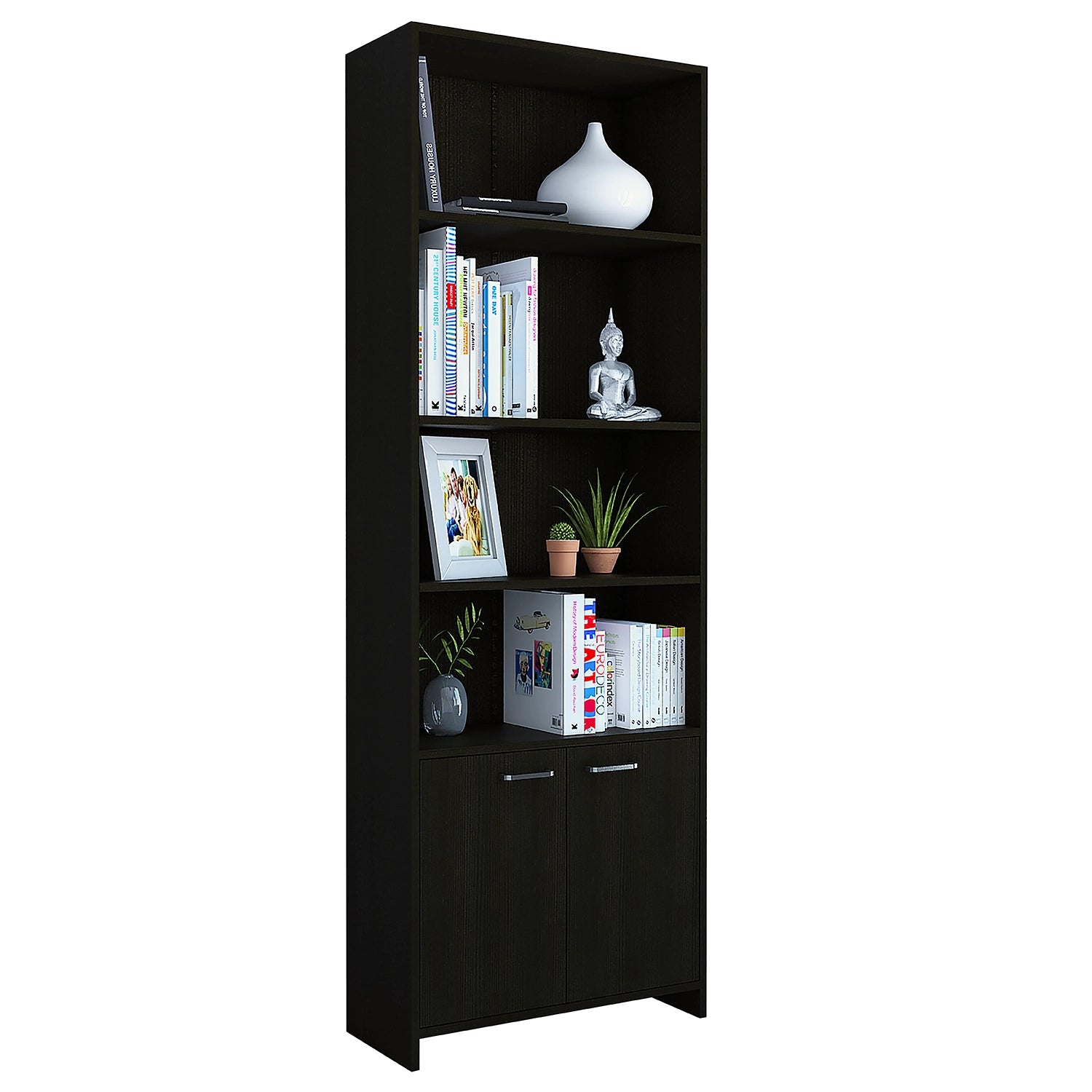 Biblioteca Lisa 180-M Con Puertas - Wengue