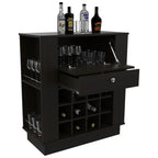 Bar New York, Wengue, con espacio para organizar botellas de vino y copas - vista 3