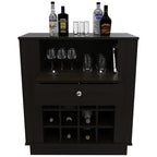 Bar New York, Wengue, con espacio para organizar botellas de vino y copas - vista 5