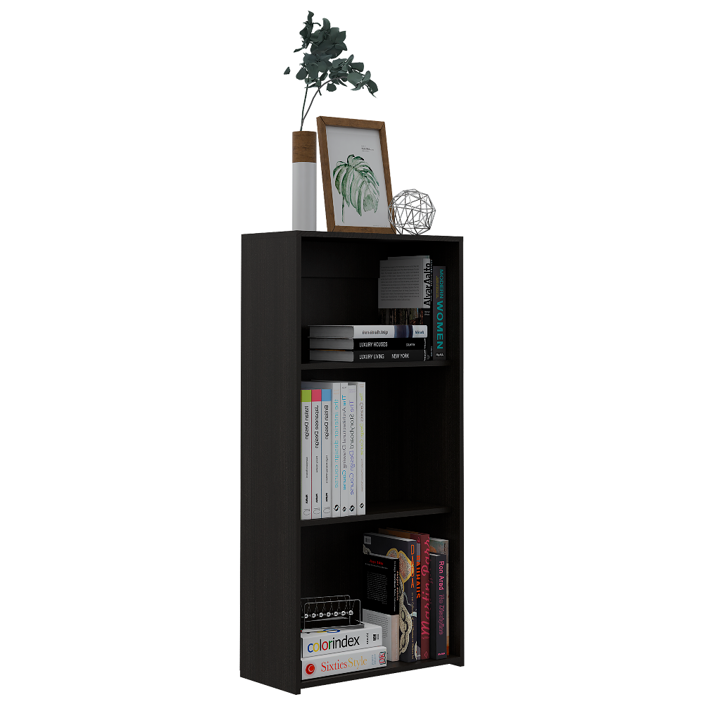 Biblioteca Kalo, Wengue, con entrepaños de amplio espacio para colocar objetos y decorativos de oficina - vista 1