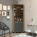 Bar Alto Esquinero, Carmenere, Miel y Plomo, con amplio espacio para botellas y portacopas - vista 1
