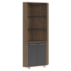 Bar Alto Esquinero, Carmenere, Miel y Plomo, con amplio espacio para botellas y portacopas - vista 4