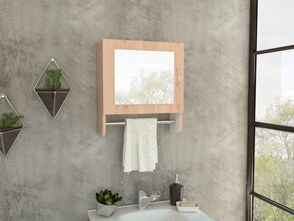Botiquin Bath 300 1 Puerta C/Espejo - Rovere / Blanco