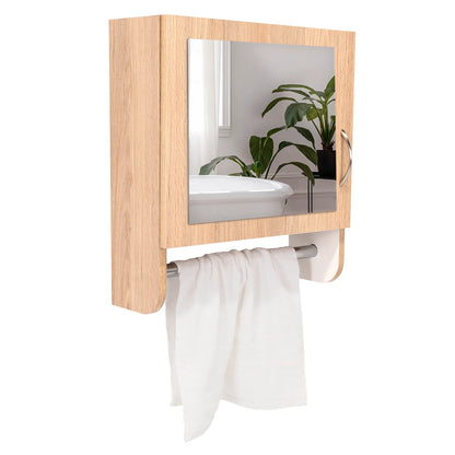Botiquin Bath 300 1 Puerta C/Espejo - Rovere / Blanco