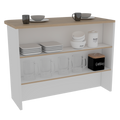 Barra Auxiliar de Cocina Fendi Color Rovere y Blanco Para Cocina