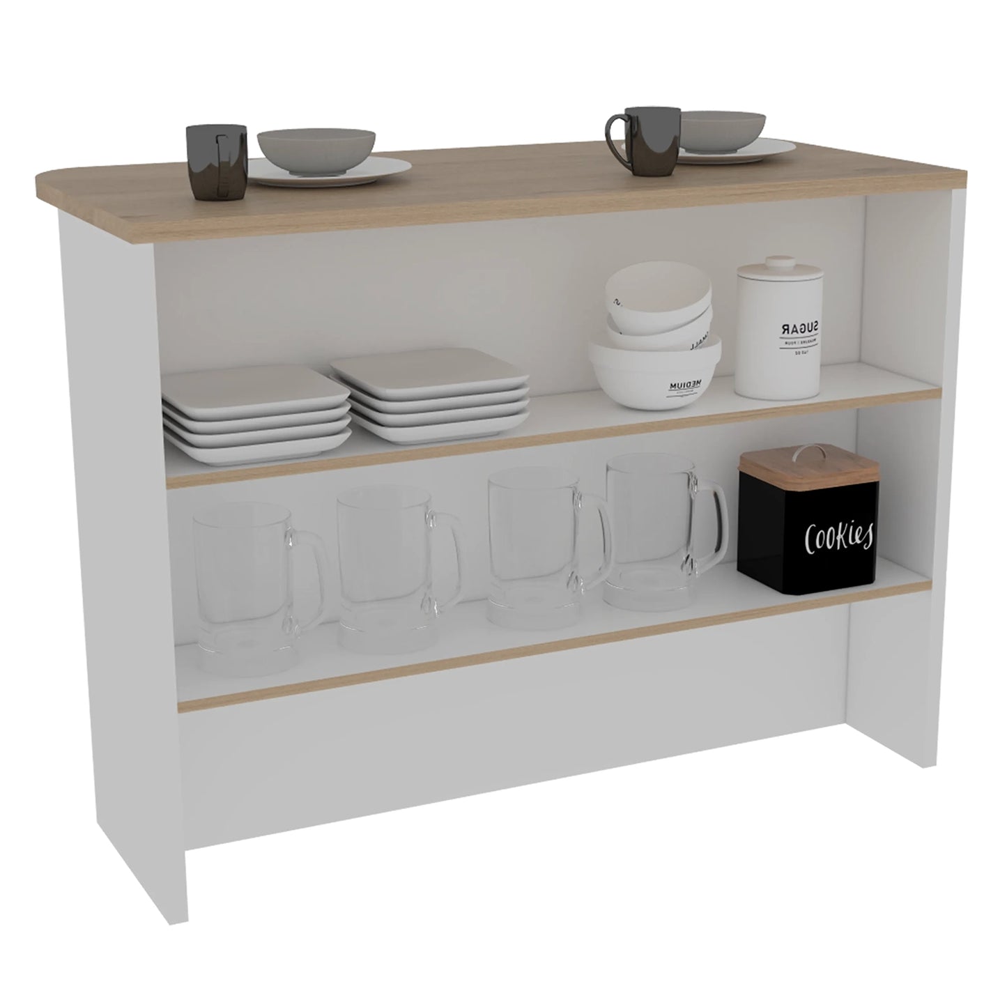 Barra Auxiliar De Cocina Fendi - Rovere / Blanco