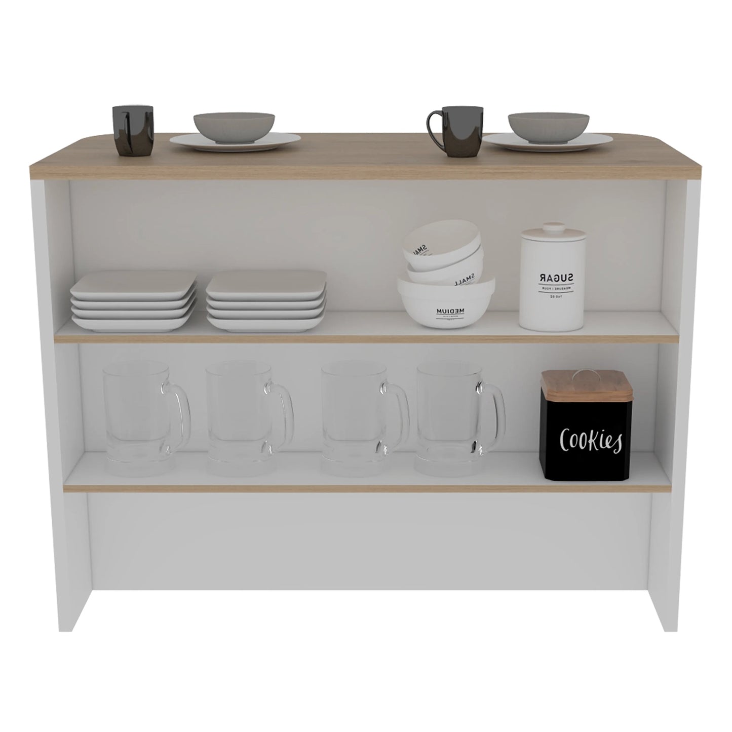 Barra Auxiliar De Cocina Fendi - Rovere / Blanco