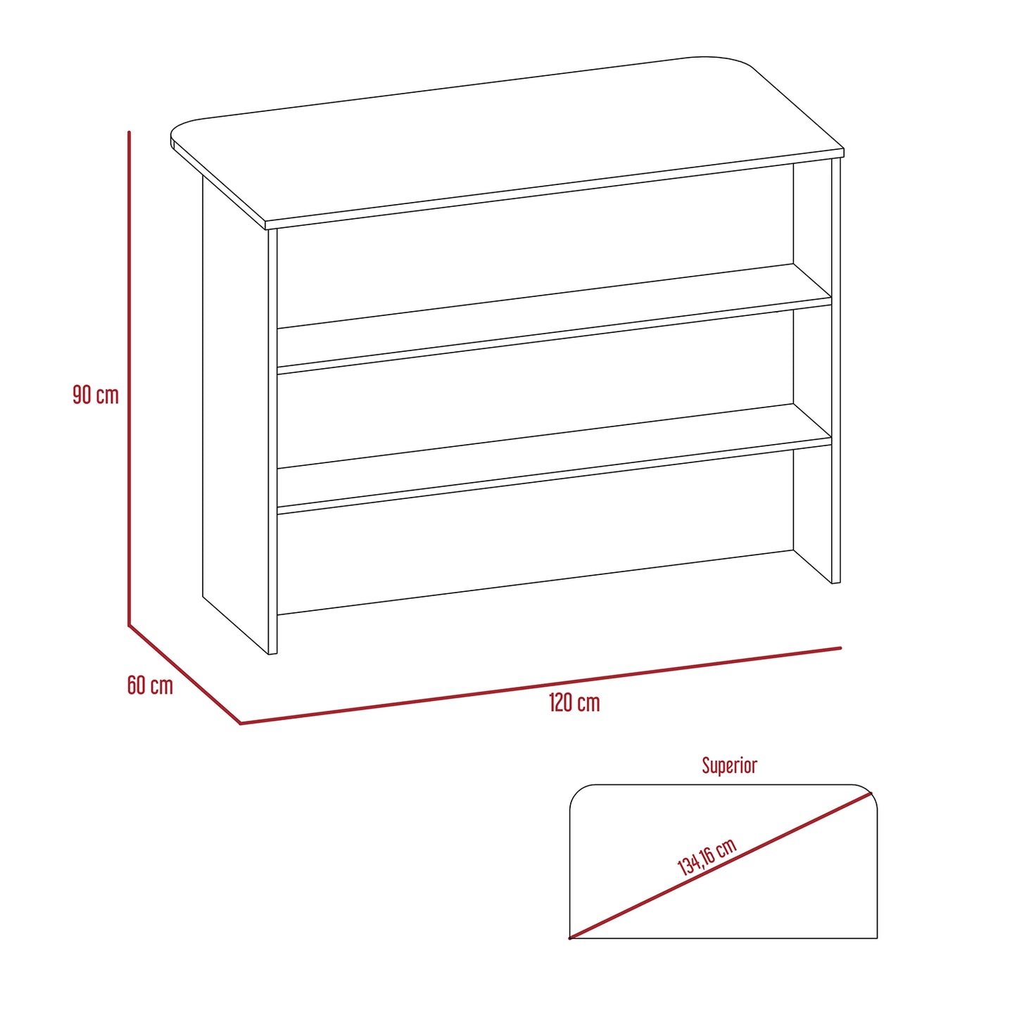 Barra Auxiliar De Cocina Fendi - Rovere / Blanco