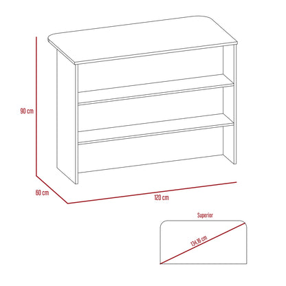 Barra Auxiliar De Cocina Fendi - Rovere / Blanco