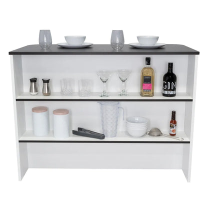Barra Auxiliar De Cocina Fendi - Wengue / Blanco