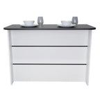 Barra Auxiliar De Cocina Fendi - Wengue / Blanco