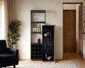 Bar Ozzy Una Puerta De Vidrio Con Cava Para Doce Vinos Y Copero, Wengue / Milan - vista 1