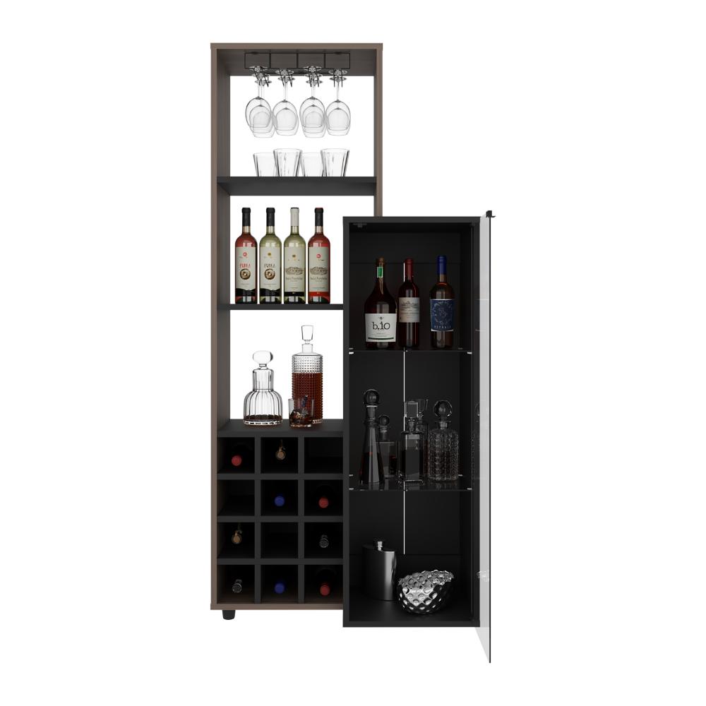 Bar Ozzy Una Puerta De Vidrio Con Cava Para Doce Vinos Y Copero, Wengue / Milan - vista 4